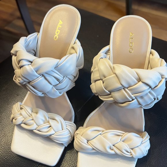 Wovella Braided Dual Strap Stiletto Heel Sandals - Picture 7 of 11